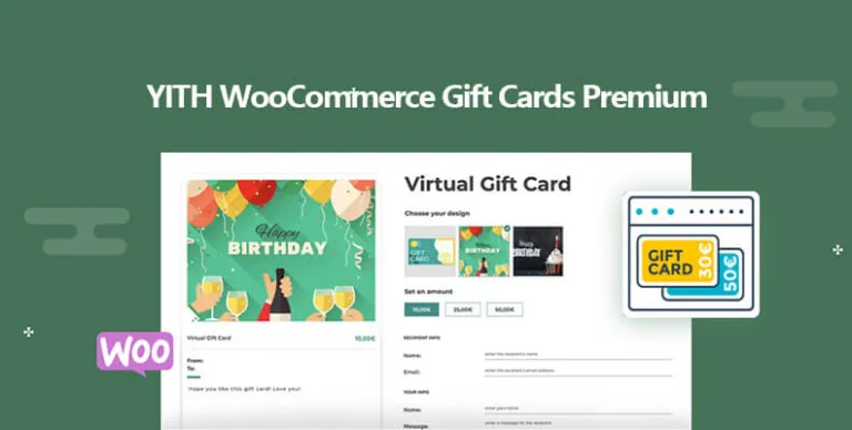 YITH WooCommerce Gift Cards Premium v4.29.0 汉化版 – 礼品卡