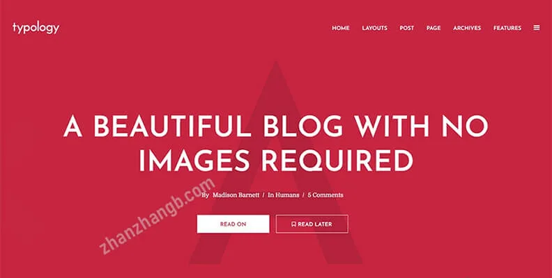 Typology v1.7.7 文字为主的 WordPress 博客主题