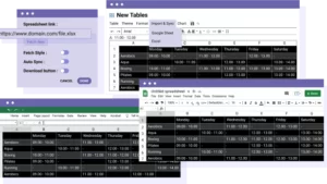 Google 表格导入/导出和同步