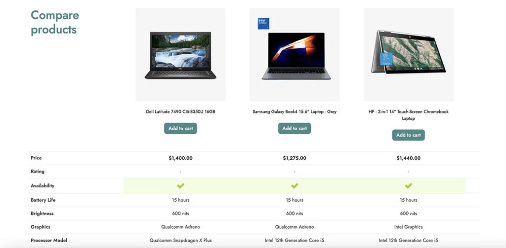 YITH WooCommerce Compare Premium 演示