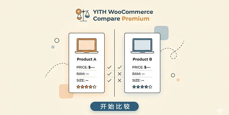 YITH WooCommerce Compare Premium v3.8.0 汉化版 – 产品比较插件