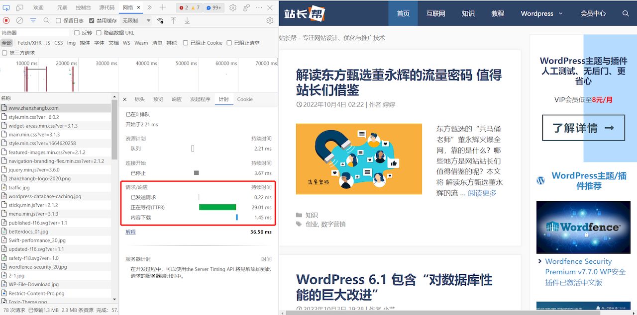 站长帮网站 TTFB 检测演示