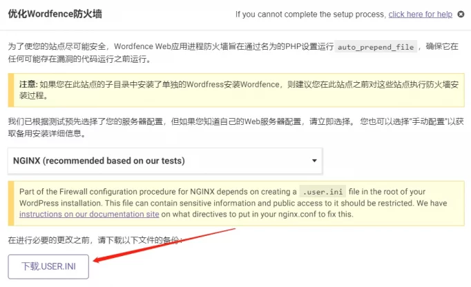 Nginx 服务器设置 .user.ini