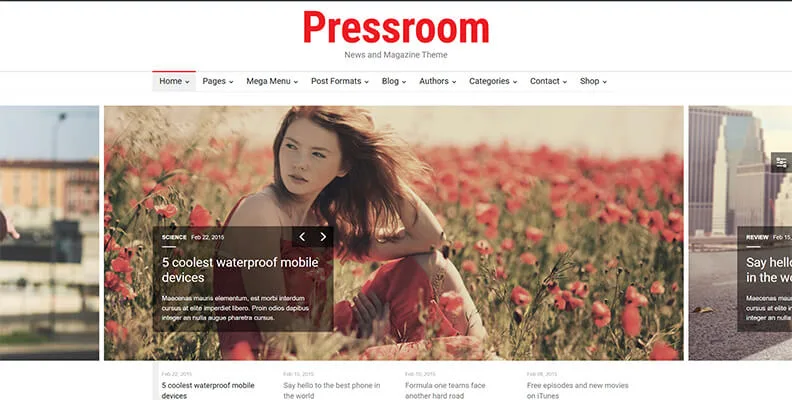 Pressroom v7.4 汉化版 – 专业的新闻杂志主题