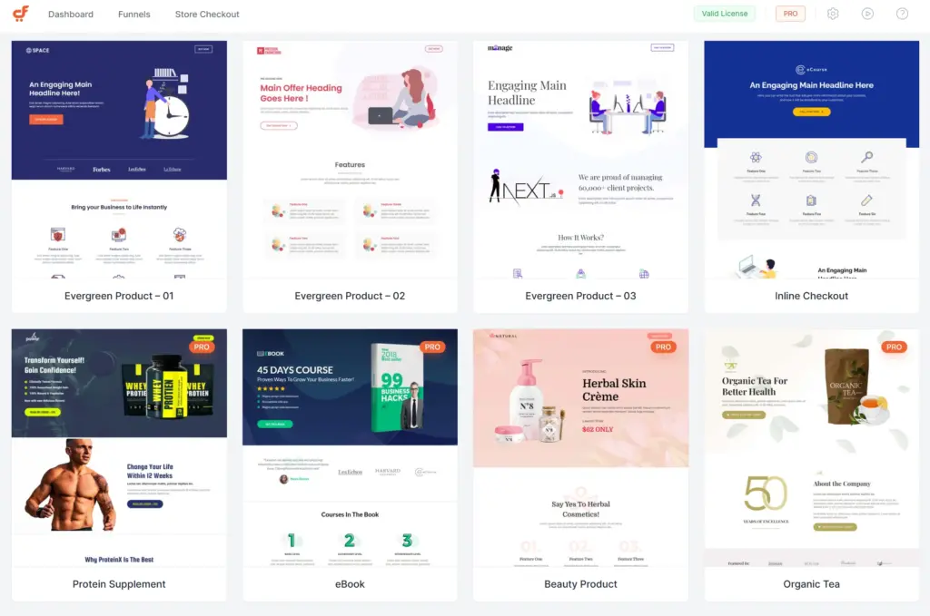 CartFlows 预制模板 CartFlows 预制模板