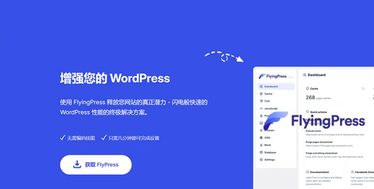 FlyingPress v5.2.2 – WordPress 一体化缓存与优化插件